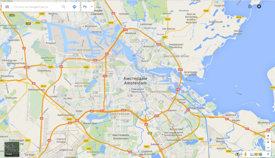 Амстердам на мапі