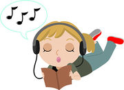 Teenage girl listening to music and reading 0071-1102-2813-5121 smu.jpg